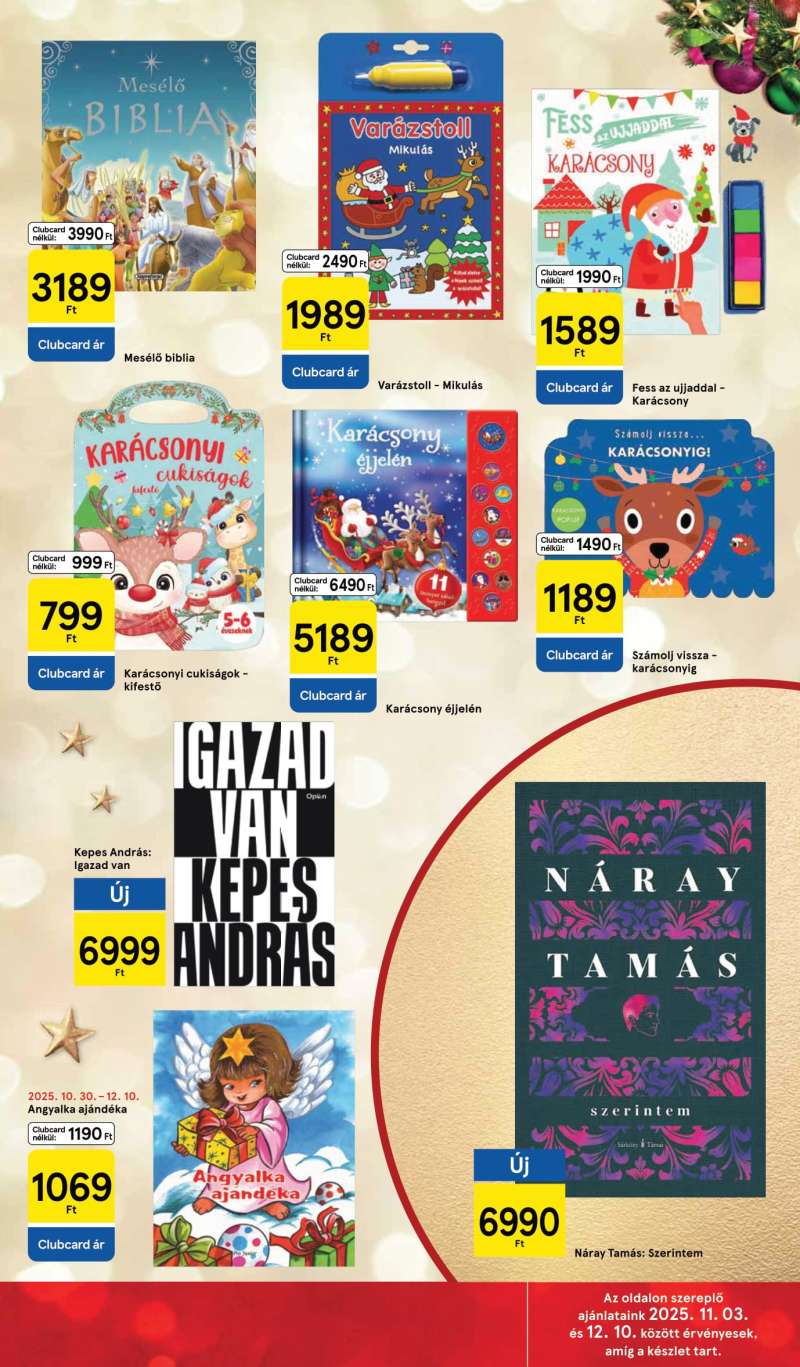 Tesco Akciós Újság Ünnepi Katalógus 45 oldal