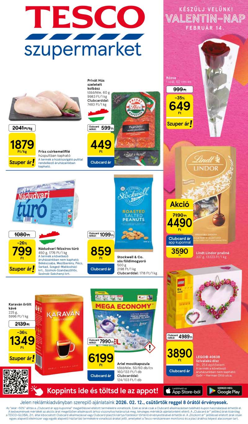 Tesco Szupermarket Akciós Újság 1 oldal