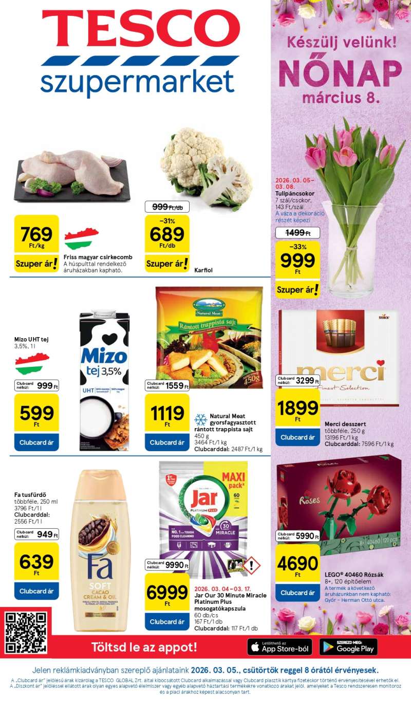 Tesco Szupermarket Akciós Újság 1 oldal