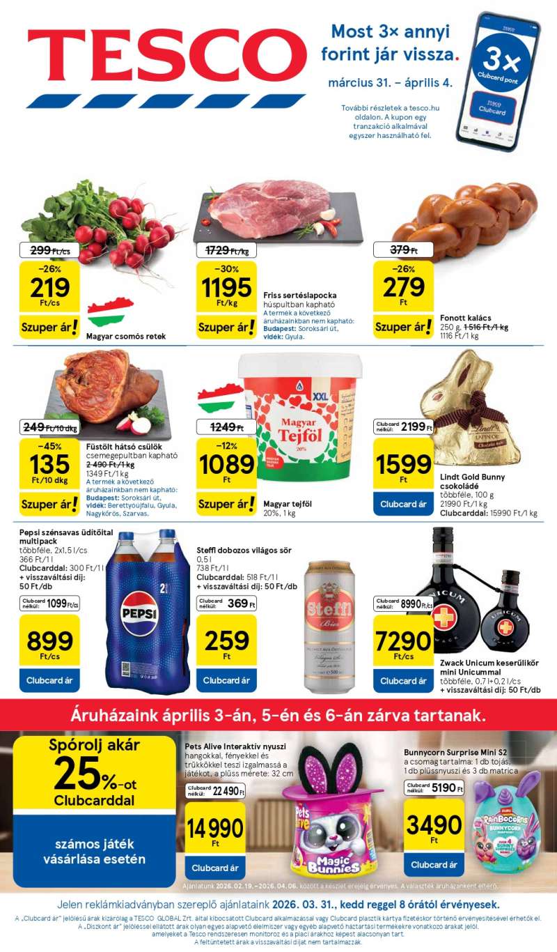 Tesco Hipermarket Akciós Újság 1 oldal