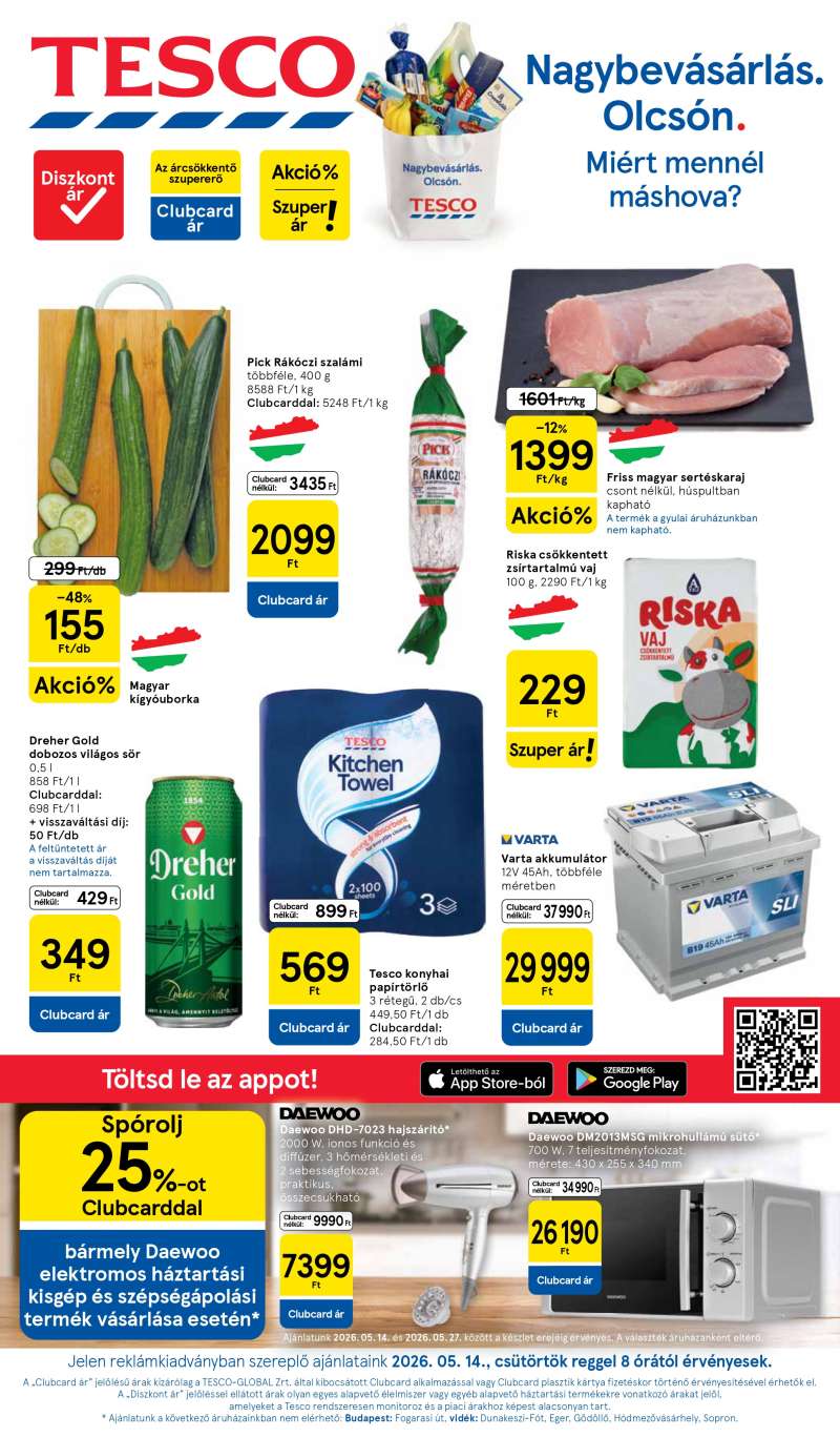 Tesco Akciós Újság 1 oldal