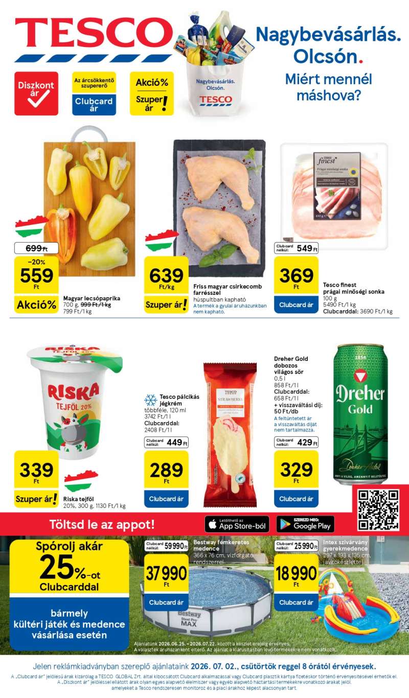 Tesco Akciós Újság 1 oldal