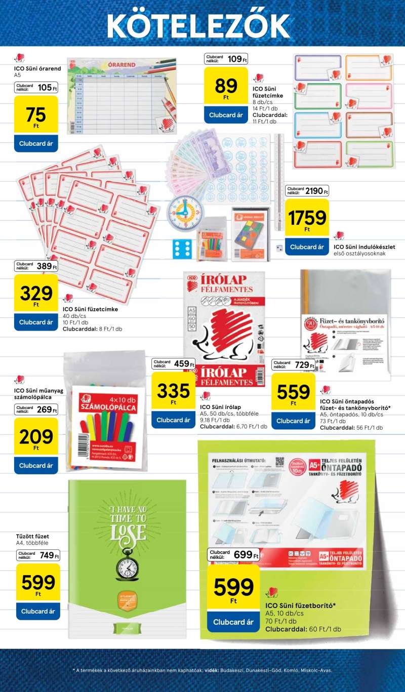 Tesco Akciós Újság Iskolakezdés 11 oldal