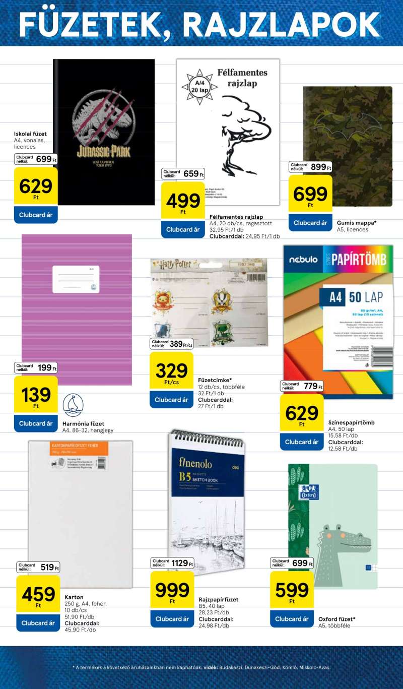 Tesco Akciós Újság Iskolakezdés 12 oldal