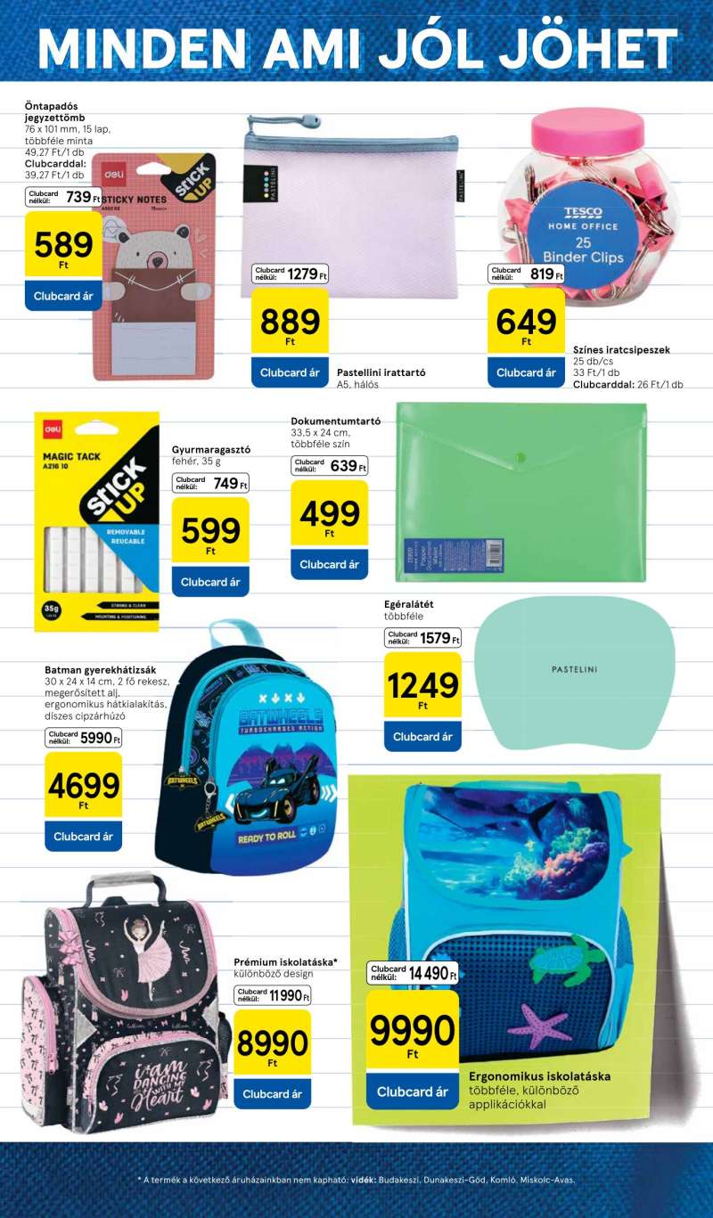 Tesco Akciós Újság Iskolakezdés 13 oldal