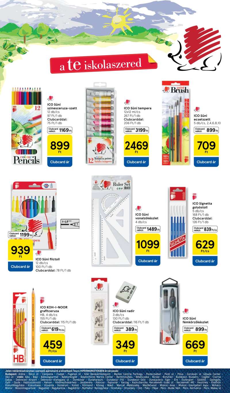 Tesco Akciós Újság Iskolakezdés 2 oldal