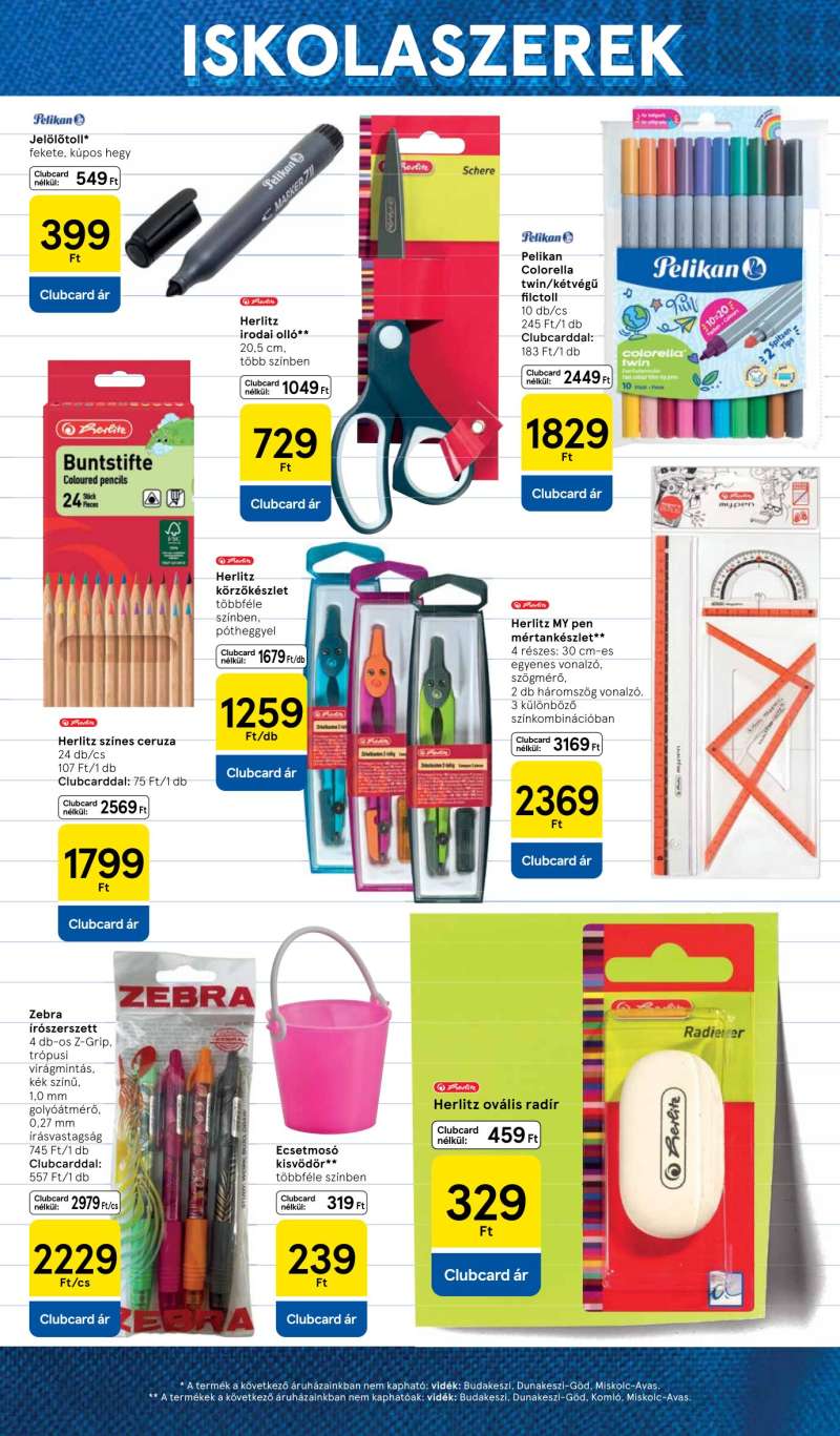 Tesco Akciós Újság Iskolakezdés 7 oldal