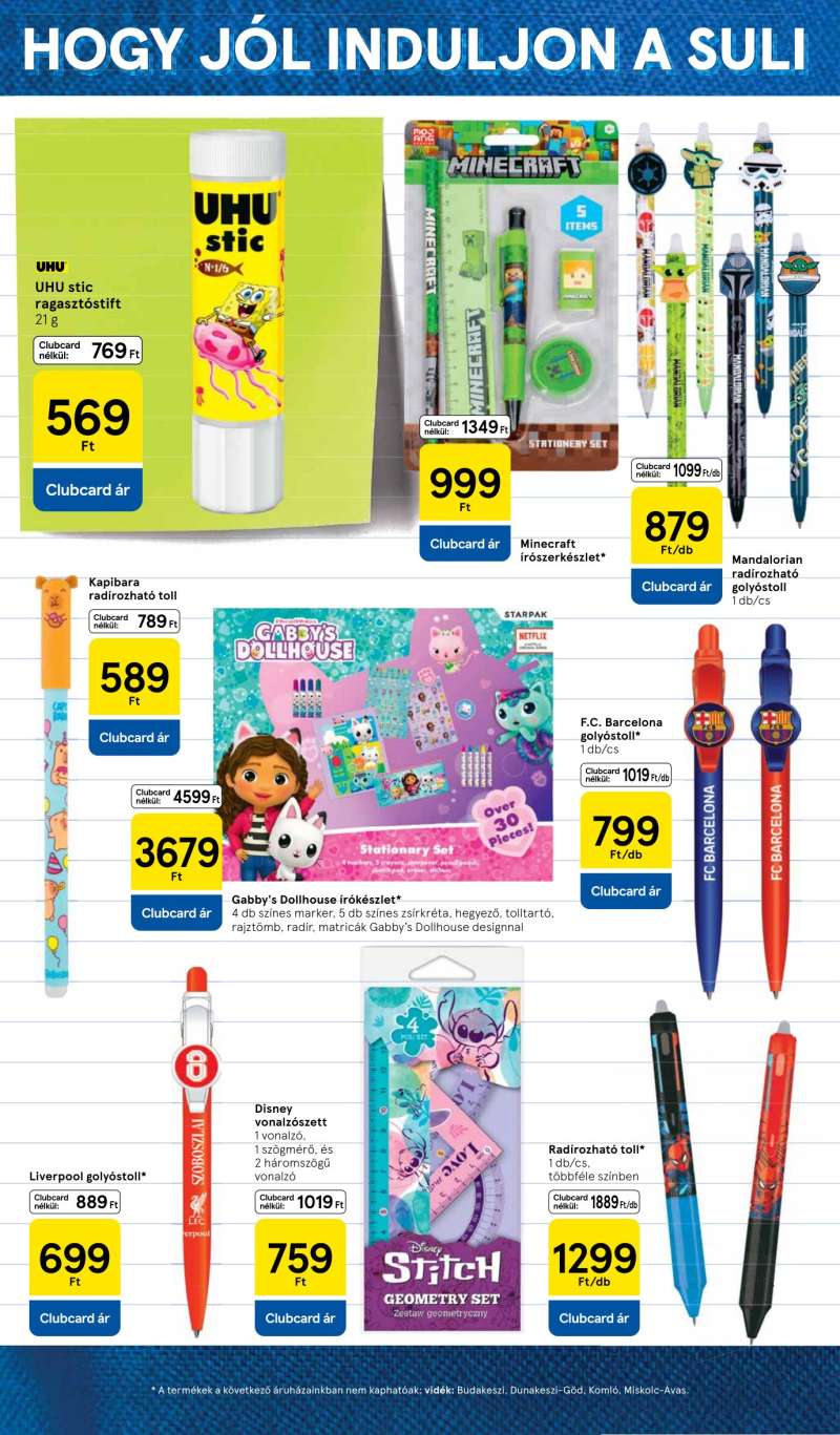 Tesco Akciós Újság Iskolakezdés 8 oldal