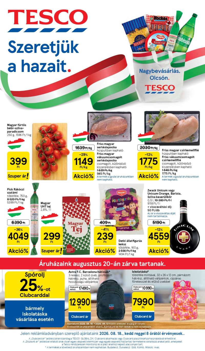 Tesco Akciós Újság 1 oldal