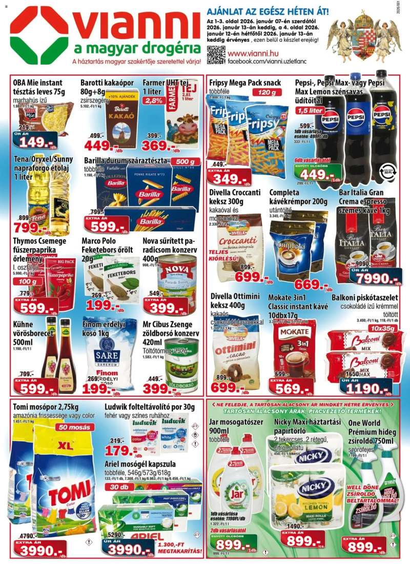Vianni Akciós újság Vianni 1 oldal