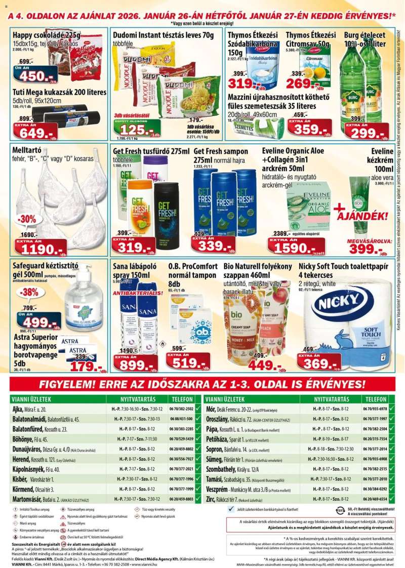 Vianni Akciós újság Vianni 4 oldal
