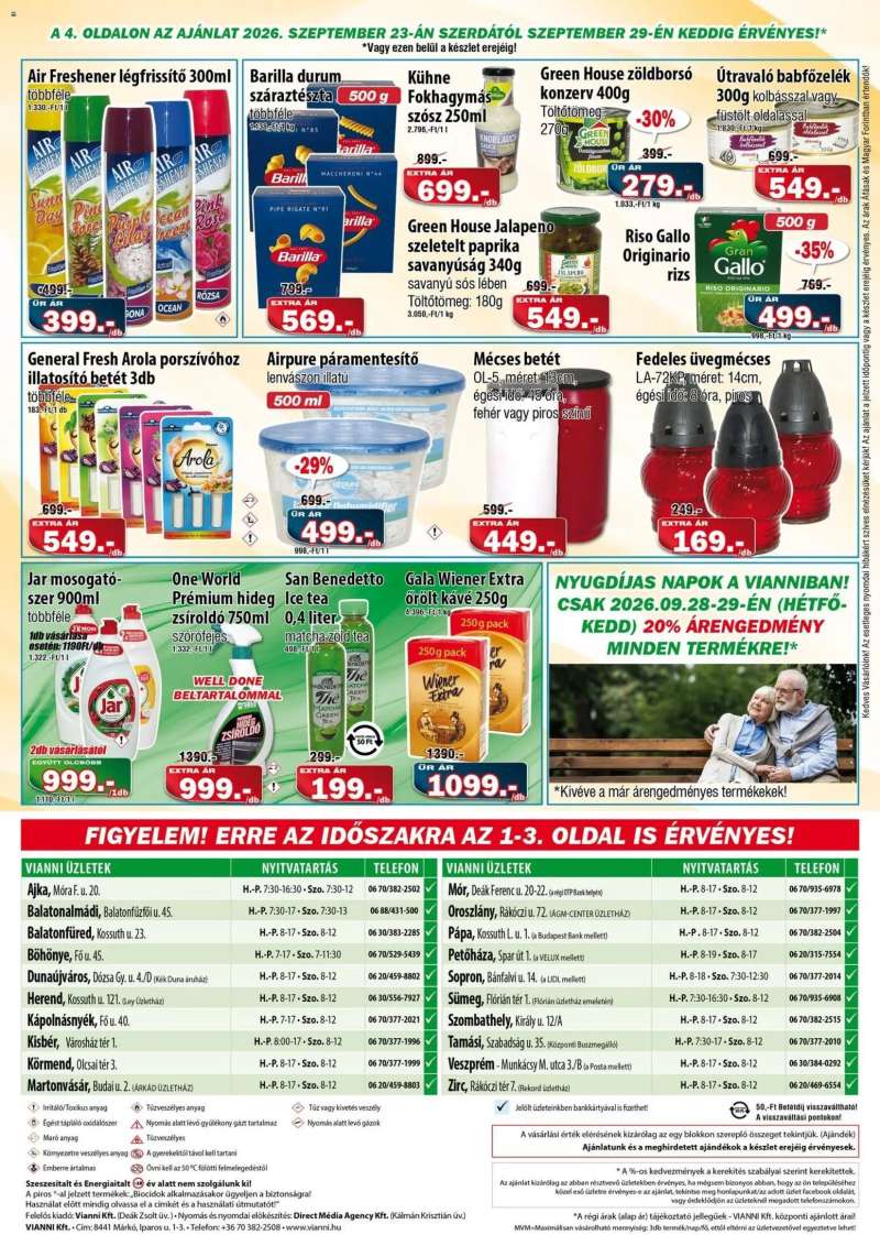 Vianni Vianni akciós újság 4 oldal