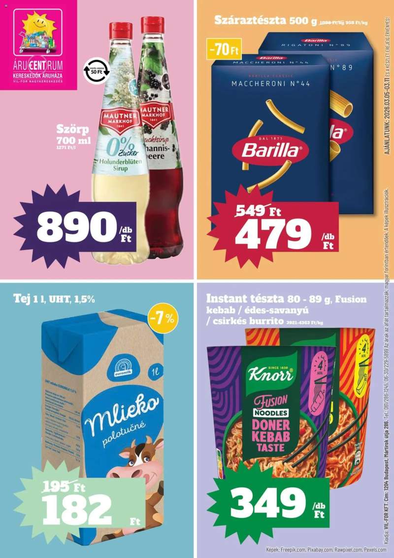 Vil-For Vil-For akciós újság 1 oldal