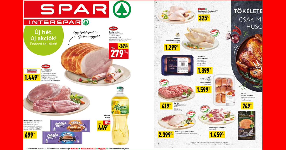 ÚJ SPAR / INTERSPAR AKCIÓS ÚJSÁG 2020.02.13