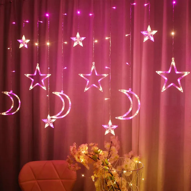 Az éjszaka fényei az otthonában: 138 LED-es égbolt fényfüggöny - színpompával