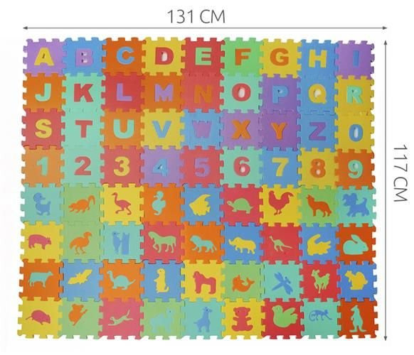 A gyermekkor új dimenziója: 72 Részes szivacs puzzle játszószőnyeg