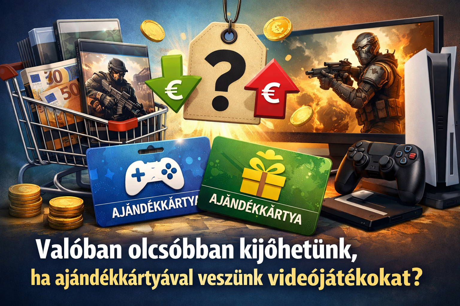 Valóban olcsóbban kijöhetünk, ha ajándékkártyával veszünk videójátékokat?